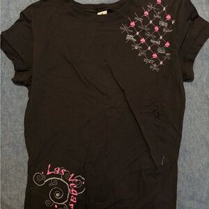 Black and Pink Graphic Tee